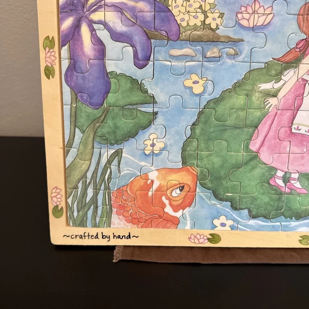 Melissa & Doug Lily Pad Journey 96 Piece Wooden Jigsaw Puzzle COMPLETE‎